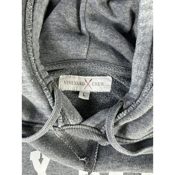 Jax Beach Florida Vineyard Crew Sweatshirt Grey Sz Large Long Sleeve Distressed - Picture 3 of 8